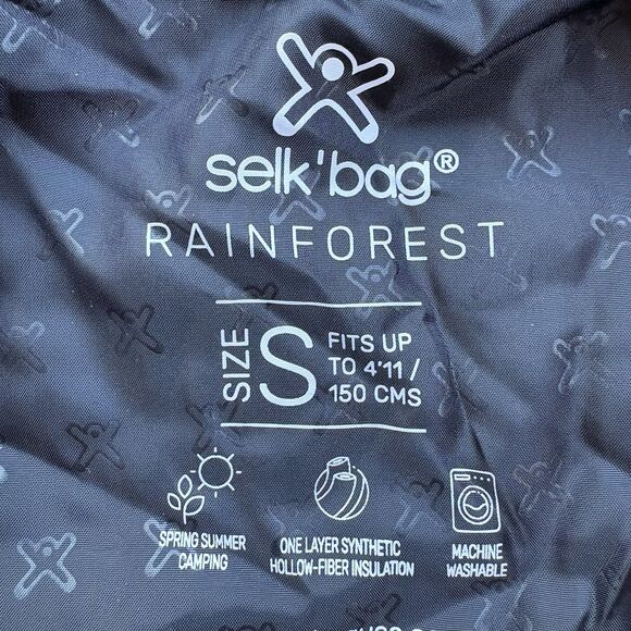 Selk Bag Recycled Wearable Sleeping Bag Rainforest Print Adult Small Camping - Picture 5 of 15